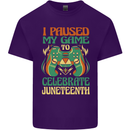 Juneteenth Gamer Gaming Video Games Mens Cotton T-Shirt Tee Top Purple