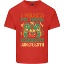 Juneteenth Gamer Gaming Video Games Mens Cotton T-Shirt Tee Top Red