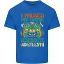 Juneteenth Gamer Gaming Video Games Mens Cotton T-Shirt Tee Top Royal Blue