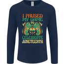 Juneteenth Gamer Gaming Video Games Mens Long Sleeve T-Shirt Navy Blue
