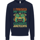 Juneteenth Gamer Gaming Video Games Mens Sweatshirt Jumper Navy Blue