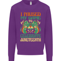 Juneteenth Gamer Gaming Video Games Mens Sweatshirt Jumper Purple