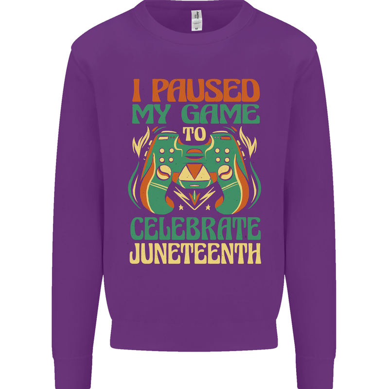 Juneteenth Gamer Gaming Video Games Mens Sweatshirt Jumper Purple