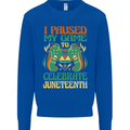 Juneteenth Gamer Gaming Video Games Mens Sweatshirt Jumper Royal Blue