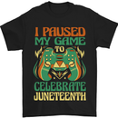 Juneteenth Gamer Gaming Video Games Mens T-Shirt 100% Cotton Black