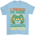 Juneteenth Gamer Gaming Video Games Mens T-Shirt 100% Cotton Light Blue