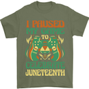 Juneteenth Gamer Gaming Video Games Mens T-Shirt 100% Cotton Military Green