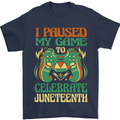 Juneteenth Gamer Gaming Video Games Mens T-Shirt 100% Cotton Navy Blue