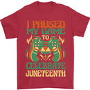 Juneteenth Gamer Gaming Video Games Mens T-Shirt 100% Cotton Red