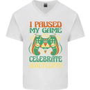 Juneteenth Gamer Gaming Video Games Mens V-Neck Cotton T-Shirt White