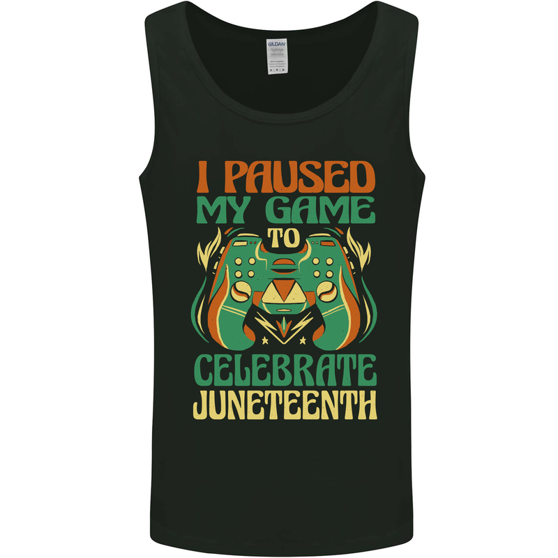 Juneteenth Gamer Gaming Video Games Mens Vest Tank Top Black