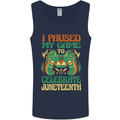 Juneteenth Gamer Gaming Video Games Mens Vest Tank Top Navy Blue