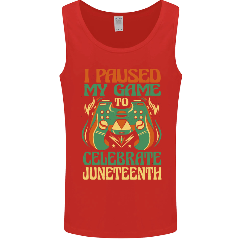 Juneteenth Gamer Gaming Video Games Mens Vest Tank Top Red