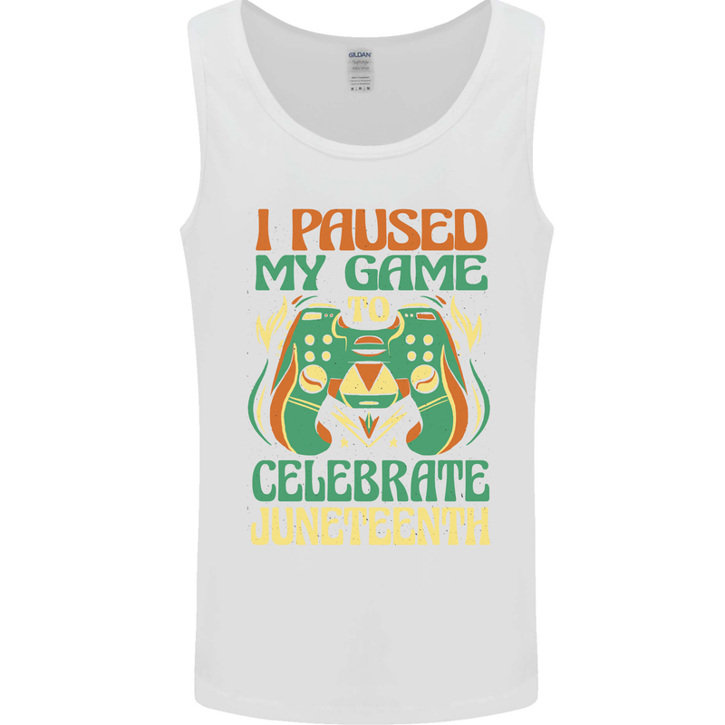 Juneteenth Gamer Gaming Video Games Mens Vest Tank Top White