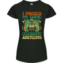 Juneteenth Gamer Gaming Video Games Womens Petite Cut T-Shirt Black