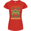 Juneteenth Gamer Gaming Video Games Womens Petite Cut T-Shirt Red