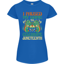 Juneteenth Gamer Gaming Video Games Womens Petite Cut T-Shirt Royal Blue