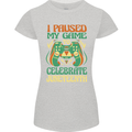 Juneteenth Gamer Gaming Video Games Womens Petite Cut T-Shirt Sports Grey