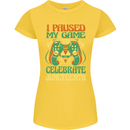 Juneteenth Gamer Gaming Video Games Womens Petite Cut T-Shirt Yellow