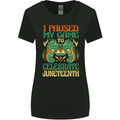Juneteenth Gamer Gaming Video Games Womens Wider Cut T-Shirt Black