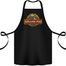 Jurassic Pug Funny Dog Movie Parody Cotton Apron 100% Organic Black