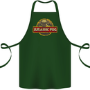 Jurassic Pug Funny Dog Movie Parody Cotton Apron 100% Organic Forest Green