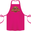 Jurassic Pug Funny Dog Movie Parody Cotton Apron 100% Organic Pink
