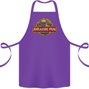 Jurassic Pug Funny Dog Movie Parody Cotton Apron 100% Organic Purple