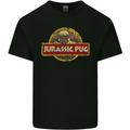 Jurassic Pug Funny Dog Movie Parody Mens Cotton T-Shirt Tee Top Black