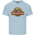 Jurassic Pug Funny Dog Movie Parody Mens Cotton T-Shirt Tee Top Light Blue