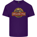 Jurassic Pug Funny Dog Movie Parody Mens Cotton T-Shirt Tee Top Purple
