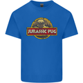 Jurassic Pug Funny Dog Movie Parody Mens Cotton T-Shirt Tee Top Royal Blue