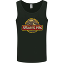 Jurassic Pug Funny Dog Movie Parody Mens Vest Tank Top Black