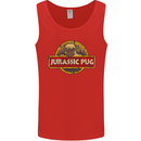 Jurassic Pug Funny Dog Movie Parody Mens Vest Tank Top Red