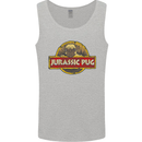 Jurassic Pug Funny Dog Movie Parody Mens Vest Tank Top Sports Grey