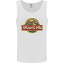 Jurassic Pug Funny Dog Movie Parody Mens Vest Tank Top White