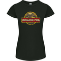 Jurassic Pug Funny Dog Movie Parody Womens Petite Cut T-Shirt Black