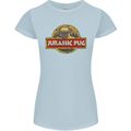 Jurassic Pug Funny Dog Movie Parody Womens Petite Cut T-Shirt Light Blue