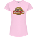 Jurassic Pug Funny Dog Movie Parody Womens Petite Cut T-Shirt Light Pink