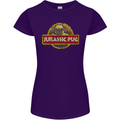 Jurassic Pug Funny Dog Movie Parody Womens Petite Cut T-Shirt Purple