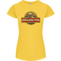 Jurassic Pug Funny Dog Movie Parody Womens Petite Cut T-Shirt Yellow