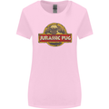 Jurassic Pug Funny Dog Movie Parody Womens Wider Cut T-Shirt Light Pink
