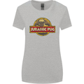 Jurassic Pug Funny Dog Movie Parody Womens Wider Cut T-Shirt Sports Grey