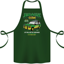 Jurassic Tour Funny Dinosaur T-Rex Cotton Apron 100% Organic Forest Green
