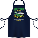 Jurassic Tour Funny Dinosaur T-Rex Cotton Apron 100% Organic Navy Blue