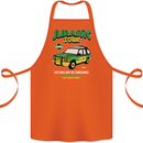 Jurassic Tour Funny Dinosaur T-Rex Cotton Apron 100% Organic Orange