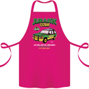 Jurassic Tour Funny Dinosaur T-Rex Cotton Apron 100% Organic Pink