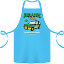 Jurassic Tour Funny Dinosaur T-Rex Cotton Apron 100% Organic Turquoise