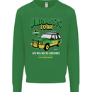 Jurassic Tour Funny Dinosaur T-Rex Kids Sweatshirt Jumper Irish Green