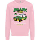 Jurassic Tour Funny Dinosaur T-Rex Kids Sweatshirt Jumper Light Pink